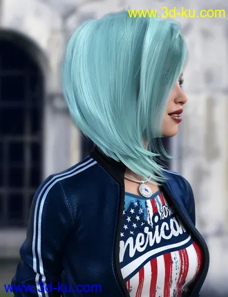 3D打印模型Cassyus Hair for Genesis 8 Females的图片