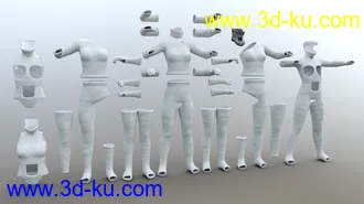 3D打印模型Cast Collection For Genesis 3 Female的图片