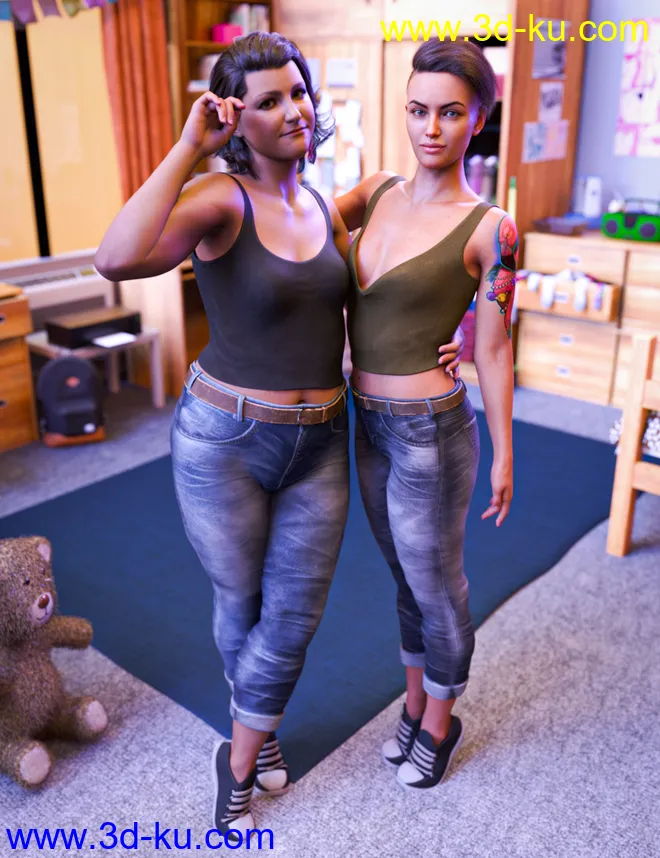 Casual Wear Outfit for Brooke 8.1 and Genesis 8.1 Females模型的图片1