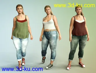 3D打印模型Casual Wear Outfit for Brooke 8.1 and Genesis 8.1 Females的图片