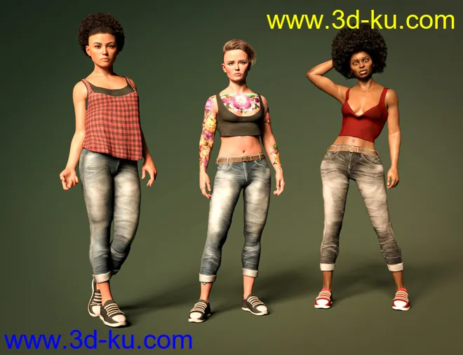 Casual Wear Outfit for Brooke 8.1 and Genesis 8.1 Females模型的图片4