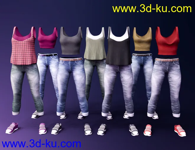 Casual Wear Outfit for Brooke 8.1 and Genesis 8.1 Females模型的图片5