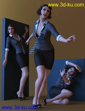 3D打印模型CDI Crime Cover Poses for Genesis 8.1 Female的图片