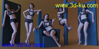 3D打印模型CDI Crime Cover Poses for Genesis 8.1 Female的图片