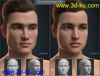 3D打印模型CGI Nice Guy - Head Shapes for Michael 8.1的图片