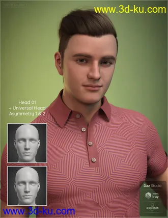 3D打印模型CGI Nice Guy - Head Shapes for Michael 8.1的图片