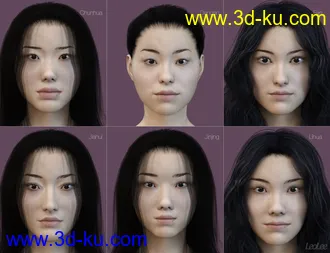 3D打印模型Chinese Face and Body Shapes for Genesis 3 and 8 Female的图片
