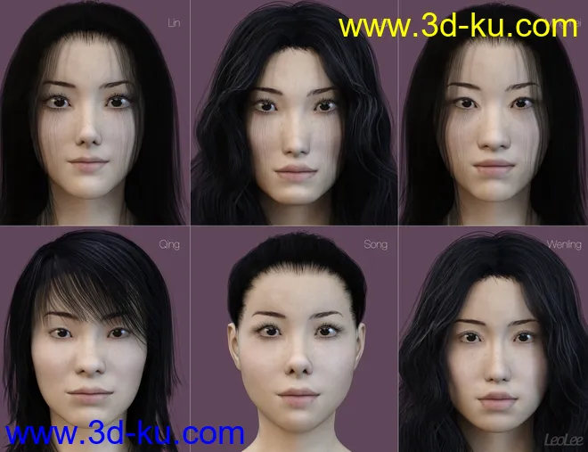 Chinese Face and Body Shapes for Genesis 3 and 8 Female模型的图片7