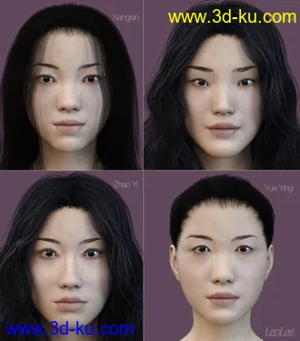 3D打印模型Chinese Face and Body Shapes for Genesis 3 and 8 Female的图片