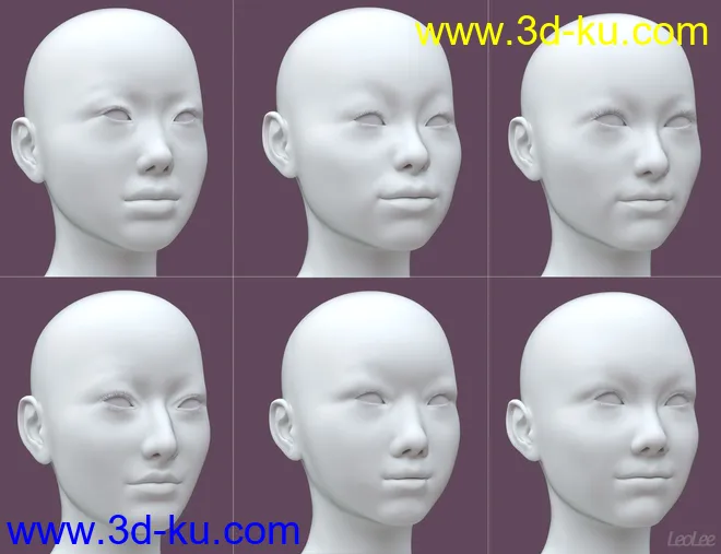 Chinese Face and Body Shapes for Genesis 3 and 8 Female模型的图片9