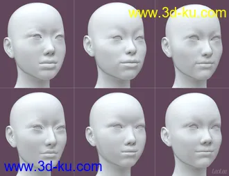 3D打印模型Chinese Face and Body Shapes for Genesis 3 and 8 Female的图片
