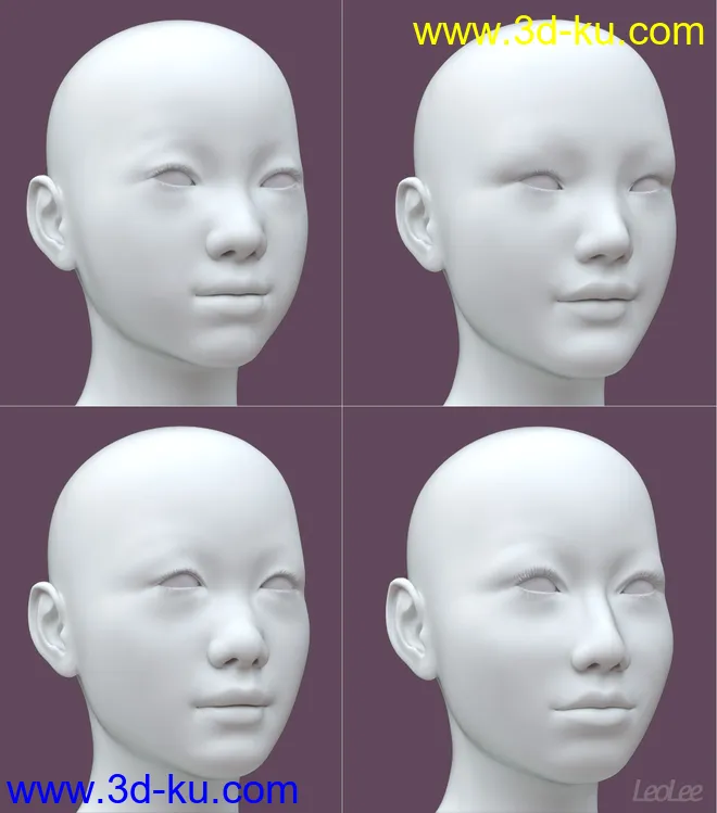Chinese Face and Body Shapes for Genesis 3 and 8 Female模型的图片11