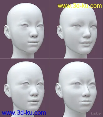 3D打印模型Chinese Face and Body Shapes for Genesis 3 and 8 Female的图片