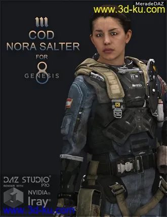 3D打印模型COD Nora Salter for Genesis 8 and 8.1 Female的图片