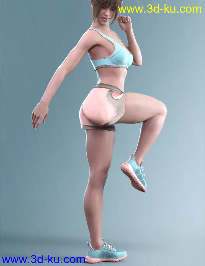 COG Sports Outfit for Genesis 8 and 8.1 Females模型的图片2