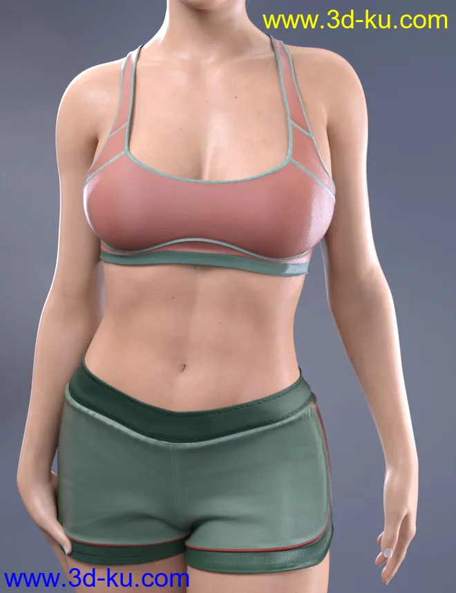 COG Sports Outfit for Genesis 8 and 8.1 Females模型的图片4