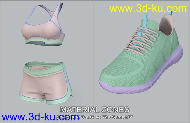 COG Sports Outfit for Genesis 8 and 8.1 Females模型的图片8