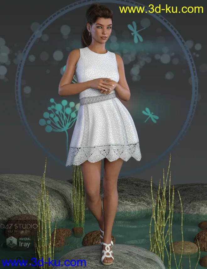 Cool Lace Outfit for Genesis 8 Female(s)模型的图片1