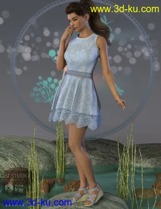 3D打印模型Cool Lace Outfit for Genesis 8 Female(s)的图片