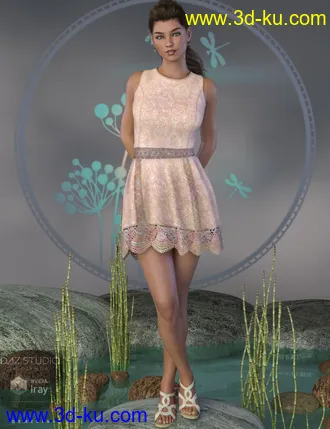 3D打印模型Cool Lace Outfit for Genesis 8 Female(s)的图片
