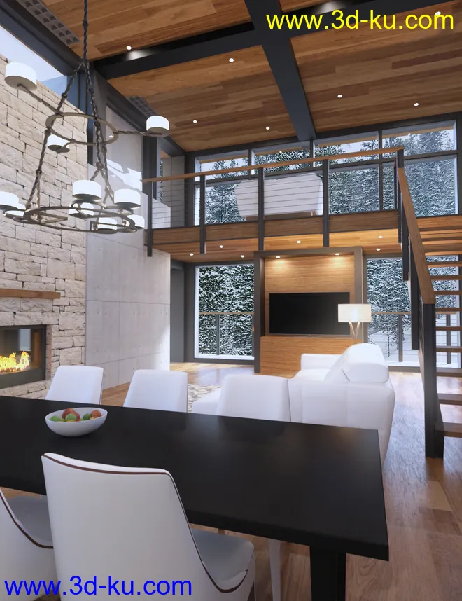 Cozy Winter House模型的图片1