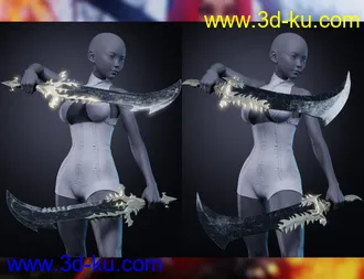 3D打印模型Crimson Blades for Genesis 8 and 8.1 Females的图片