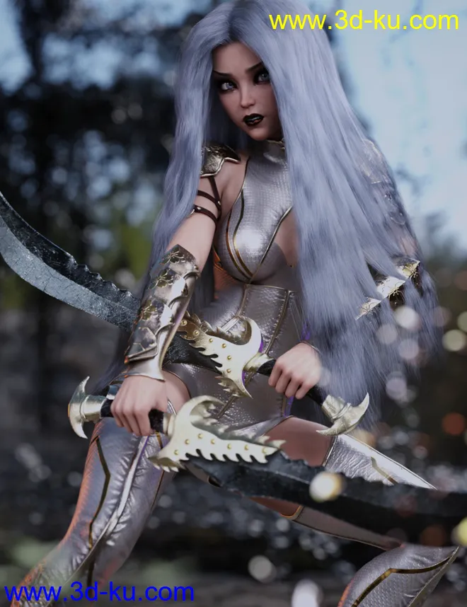 Crimson Dragon Outfit for Genesis 8 and 8.1 Females模型的图片4