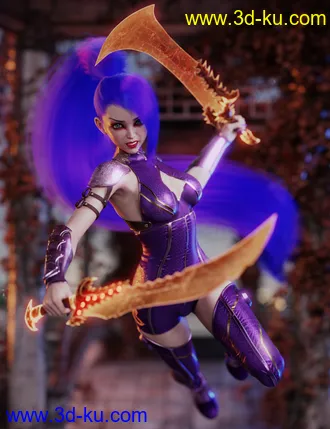 3D打印模型Crimson Dragon Outfit for Genesis 8 and 8.1 Females的图片