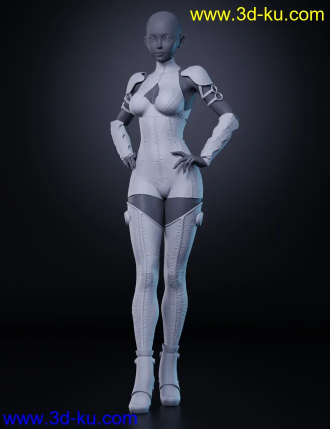 Crimson Dragon Outfit for Genesis 8 and 8.1 Females模型的图片9