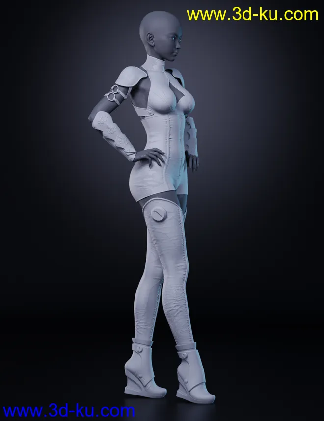 Crimson Dragon Outfit for Genesis 8 and 8.1 Females模型的图片10