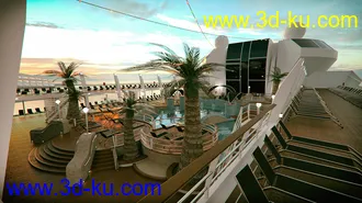 3D打印模型Cruise Ship Pool Deck的图片