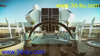 3D打印模型Cruise Ship Pool Deck的图片