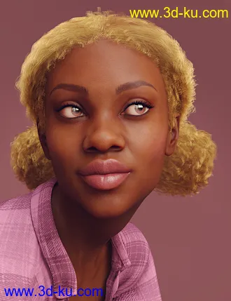 3D打印模型Curly Buns for Genesis 8 Females的图片