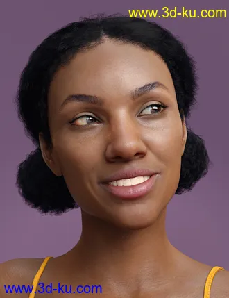 3D打印模型Curly Buns for Genesis 8 Females的图片