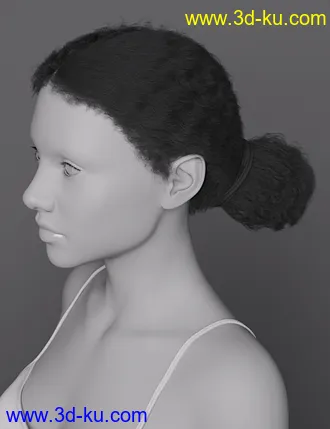 3D打印模型Curly Buns for Genesis 8 Females的图片