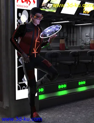 3D打印模型Cyber Man Outfit for Genesis 8 Males的图片