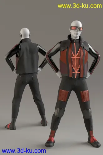 3D打印模型Cyber Man Outfit for Genesis 8 Males的图片