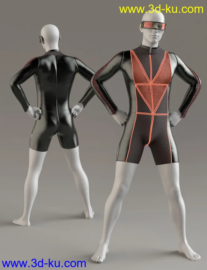 Cyber Man Outfit for Genesis 8 Males模型的图片4