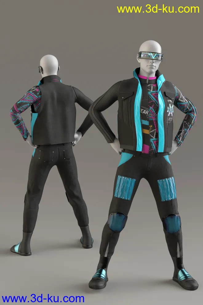 Cyber Man Outfit for Genesis 8 Males模型的图片5