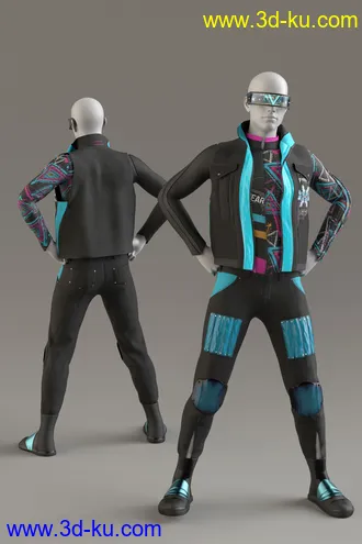 3D打印模型Cyber Man Outfit for Genesis 8 Males的图片
