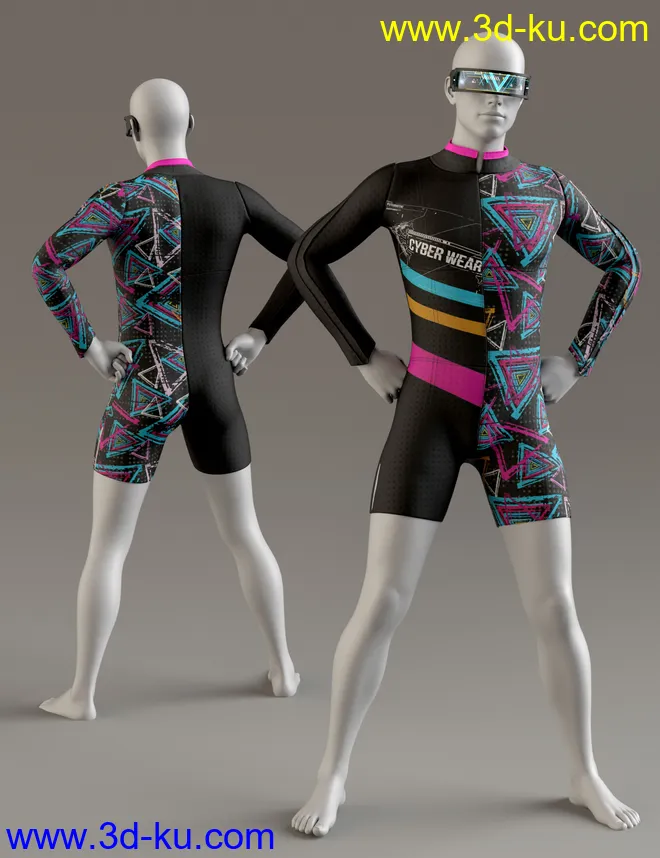 Cyber Man Outfit for Genesis 8 Males模型的图片6