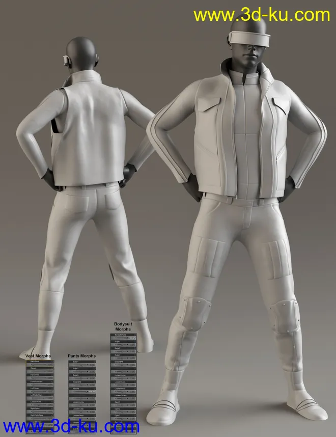 Cyber Man Outfit for Genesis 8 Males模型的图片7