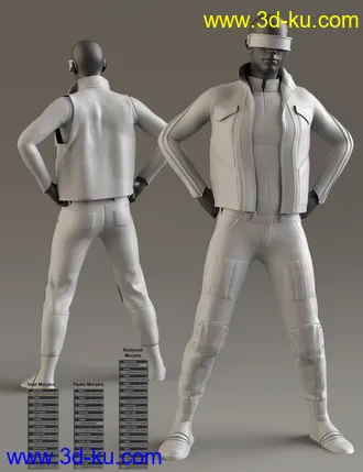 3D打印模型Cyber Man Outfit for Genesis 8 Males的图片