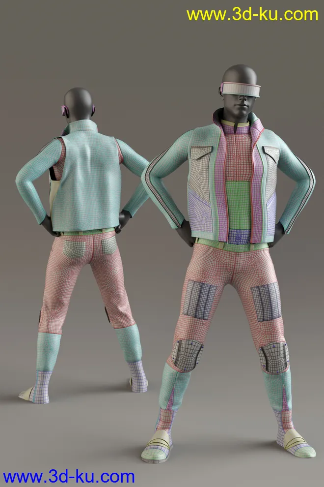 Cyber Man Outfit for Genesis 8 Males模型的图片9