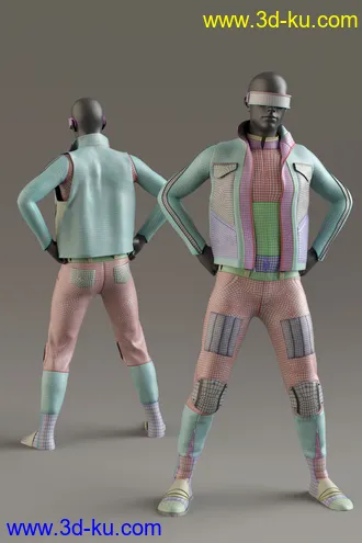 3D打印模型Cyber Man Outfit for Genesis 8 Males的图片