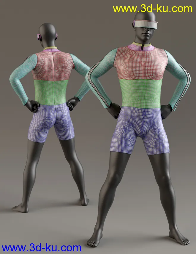 Cyber Man Outfit for Genesis 8 Males模型的图片10