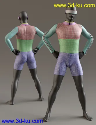 3D打印模型Cyber Man Outfit for Genesis 8 Males的图片