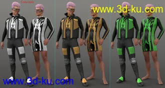 Cyber Man Outfit Textures模型的图片17