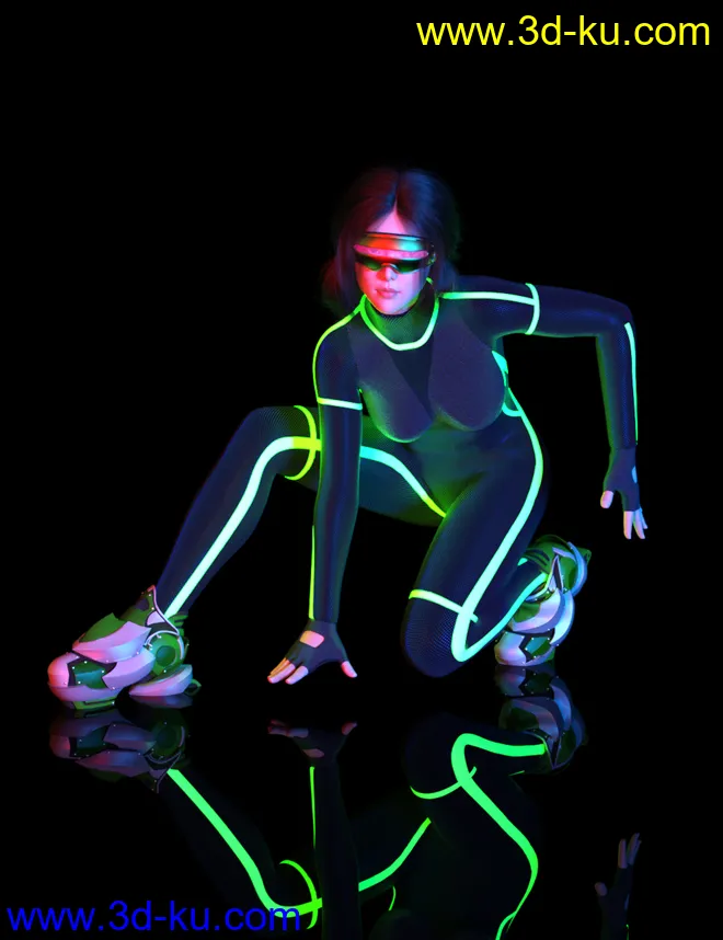 Cyber Punk 0000 for Genesis 8 and 8.1 Female模型的图片4