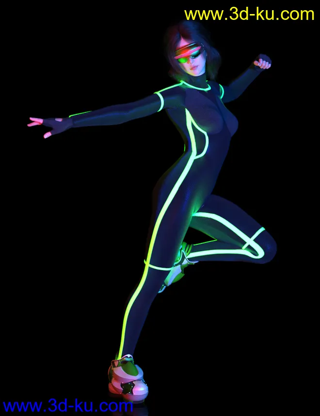 Cyber Punk 0000 for Genesis 8 and 8.1 Female模型的图片5